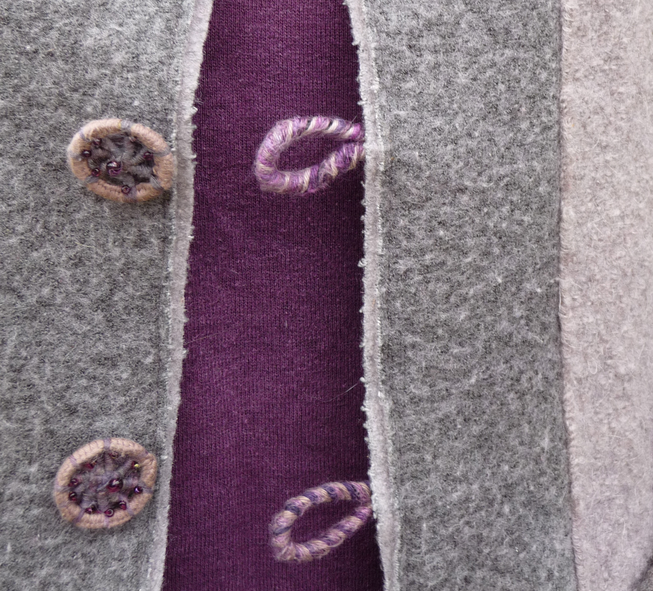 upcycle woollen jumpers textiles sewing cushions creative textiles Gloucestershire Stroud classes beginners
